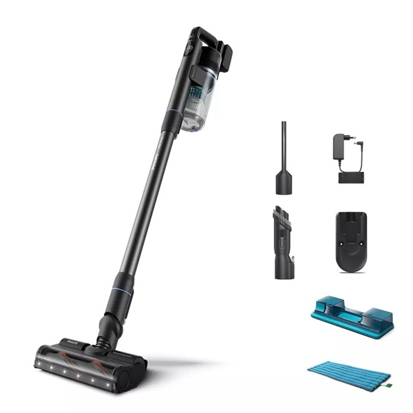 Philips 7000 series XC7053/01 scopa elettrica Aspirapolvere a bastone Batteria Secco e bagnato Ciclonico Senza sacchetto 0,6 L Nero, Blu