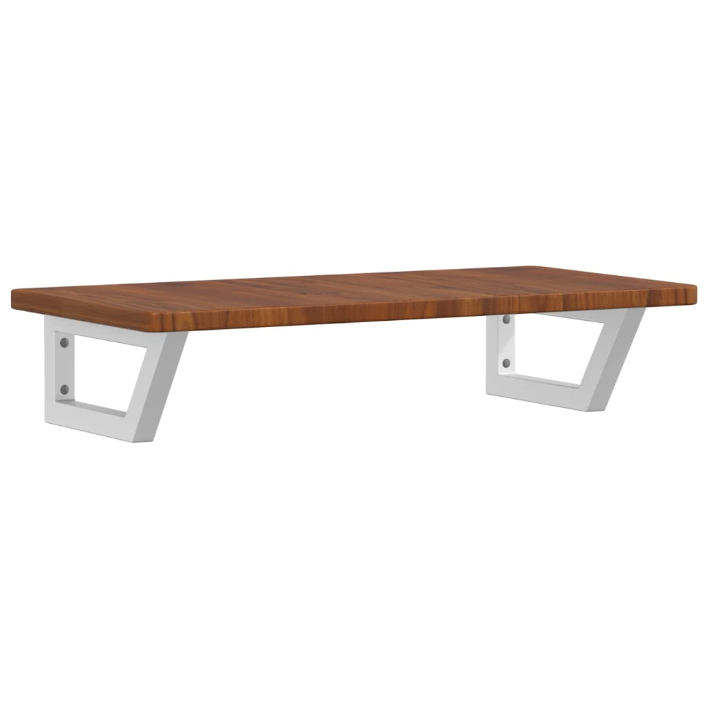 acél és tömör tölgyfa falra szerelhető mosdópolc (3302346)