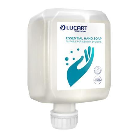 Lucart Identity Essential habszappan utántöltő 6x0,8 liter fehér (89811000) (Lucart89811000)