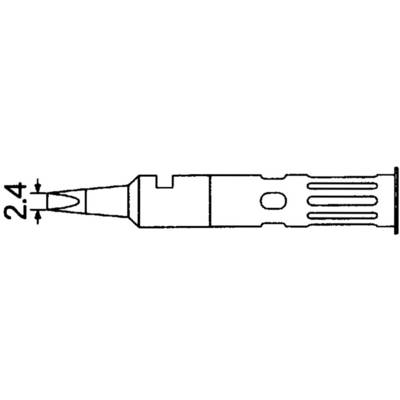 Weller WP60 pákahegy, forrasztóhegy 2,4 mm-es véső formájú T0051644499 (T0051644499)