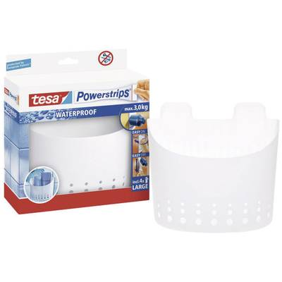 Fali tartó , fehér, Tesa Powerstrips Waterproof 59706 (59706)