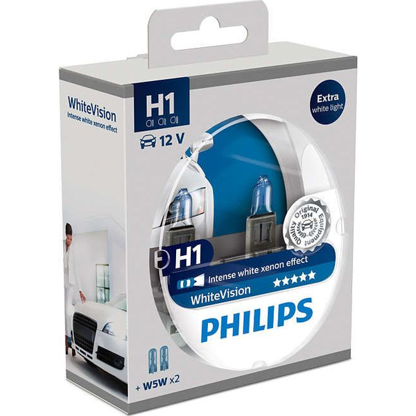Philips WhiteVision 12258WHVSM autós izzó H1 55 W Halogén