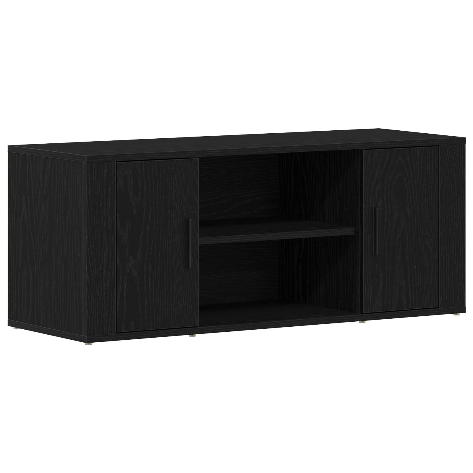 TV Szekrény Fekete Tölgy 100x35x40 cm Szerelt Fa (862125)