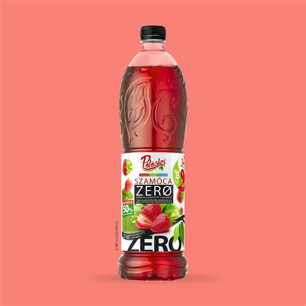 Pölöskei 1 L ZÉRÓ DRS egyutas visszaváltási díjas 50% szamóca szörp (35161)