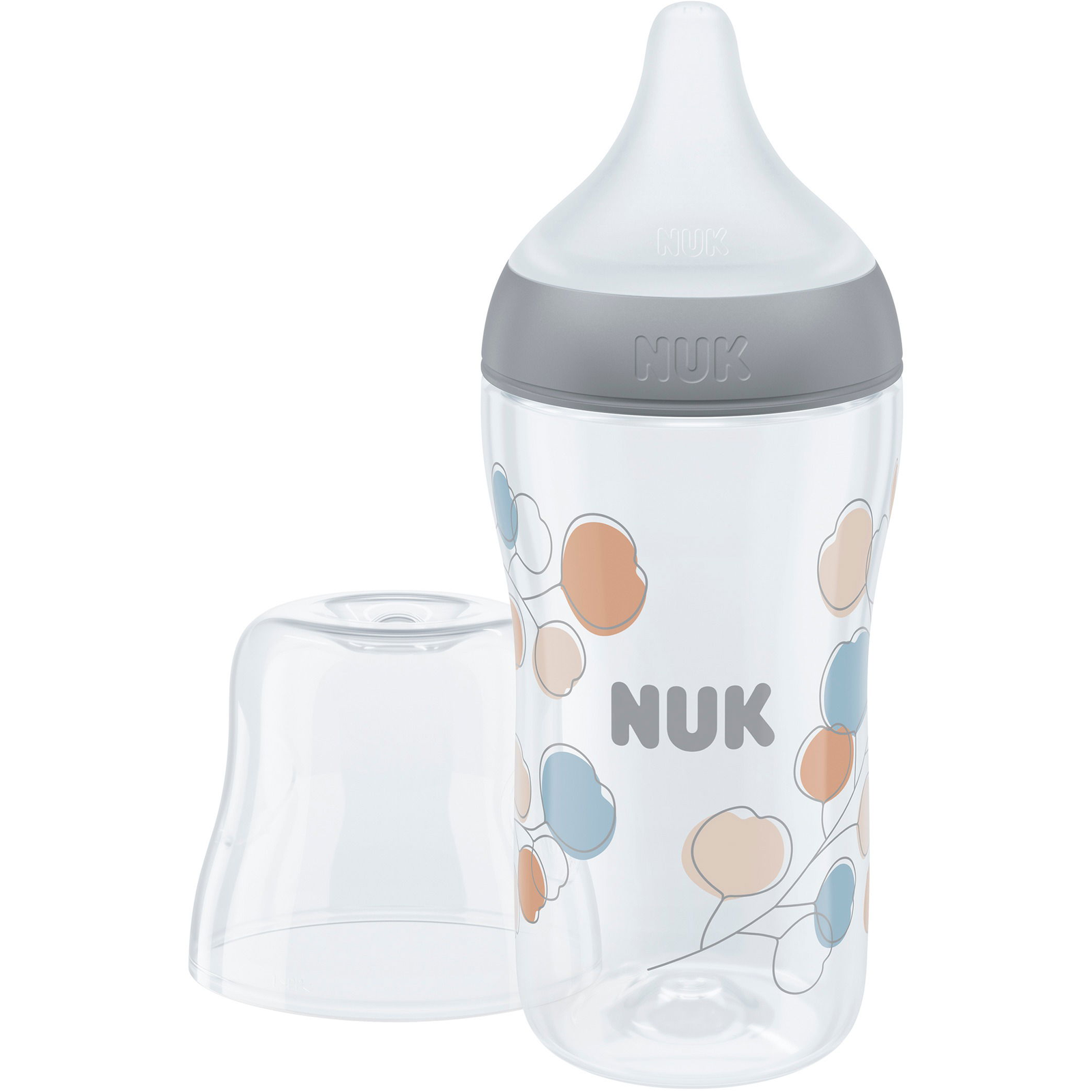 NUK Perfect Match hőmérséklet szabályozóval 260 ml - szürke (4008600436003)