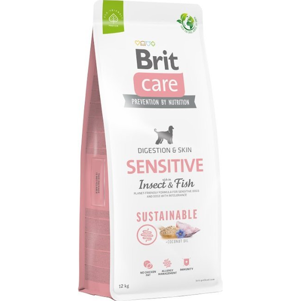 Brit Care Sustainable Gluténmentes Sensitive 12 kg Insect &fish 172189