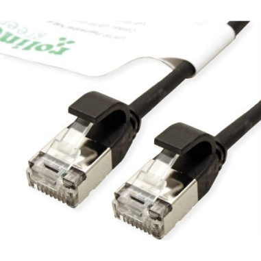 Roline green 21443350 RJ45 omrežni kabel\, Patch kabel CAT 6a U/FTP 0.15 m črna  1 kos