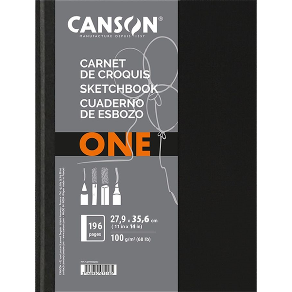 Skicirka CANSON ARTBOOK ONE, 279 x 356 mm, črna
