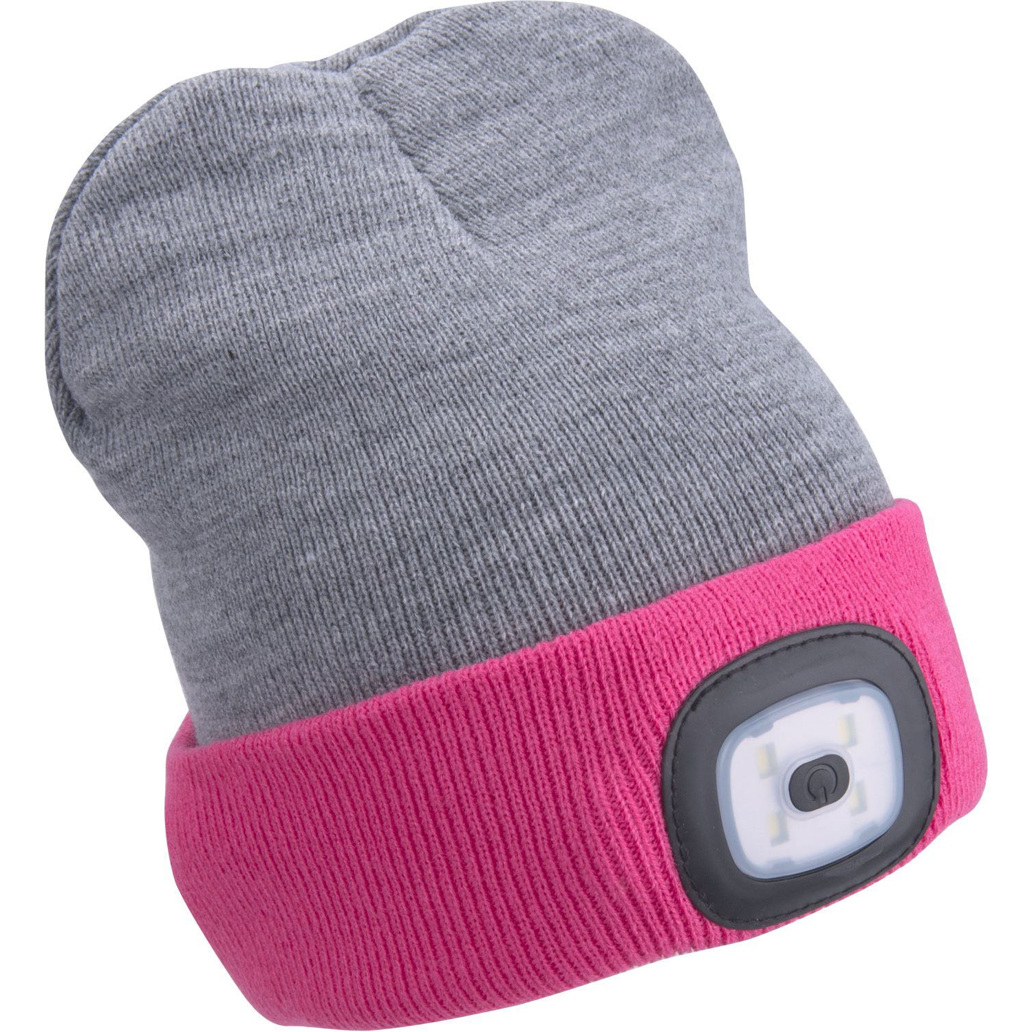 EXTOL LIGHT 43197 Sapka fejlámpával, világosszürke / rózsaszín (43197)