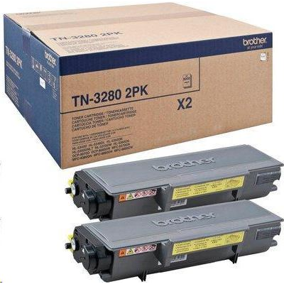 Brother TN3280TWIN tonercartridge 2 stuk(s) Origineel Zwart