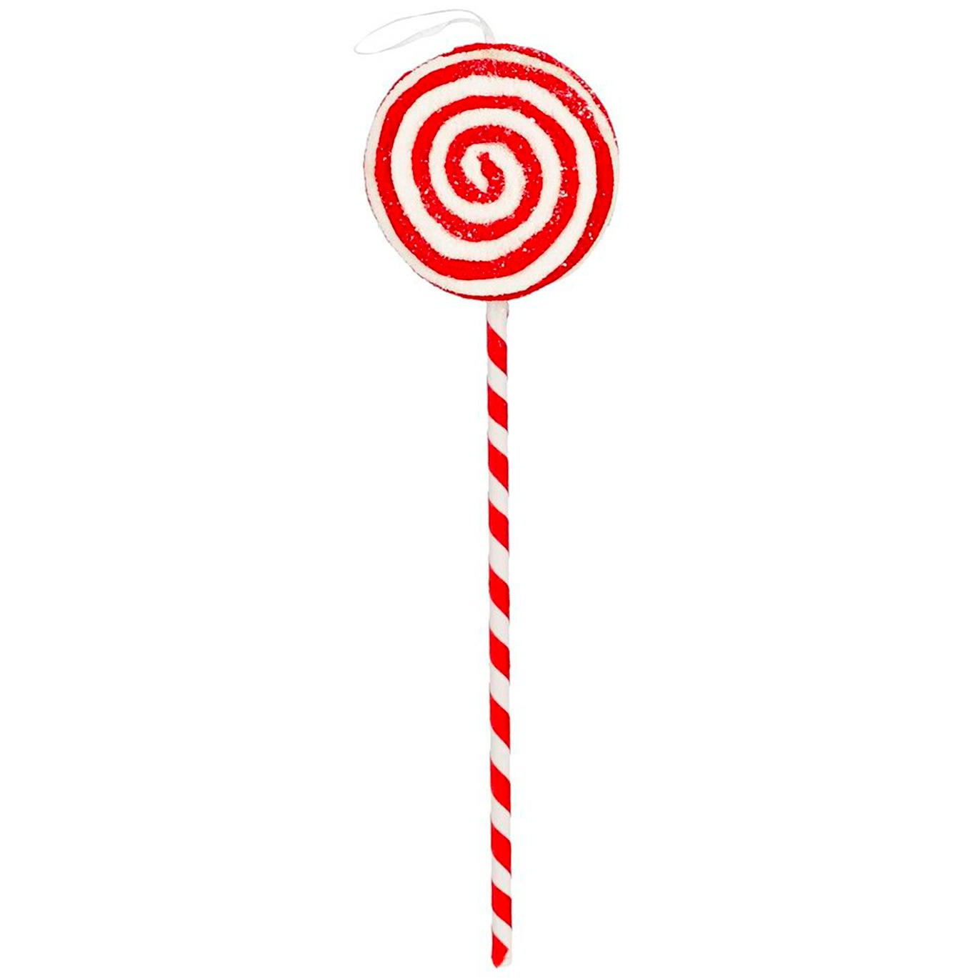 LAALU Karácsonyi dísz - nyalóka, piros-fehér, 38 cm (LAU-6200)