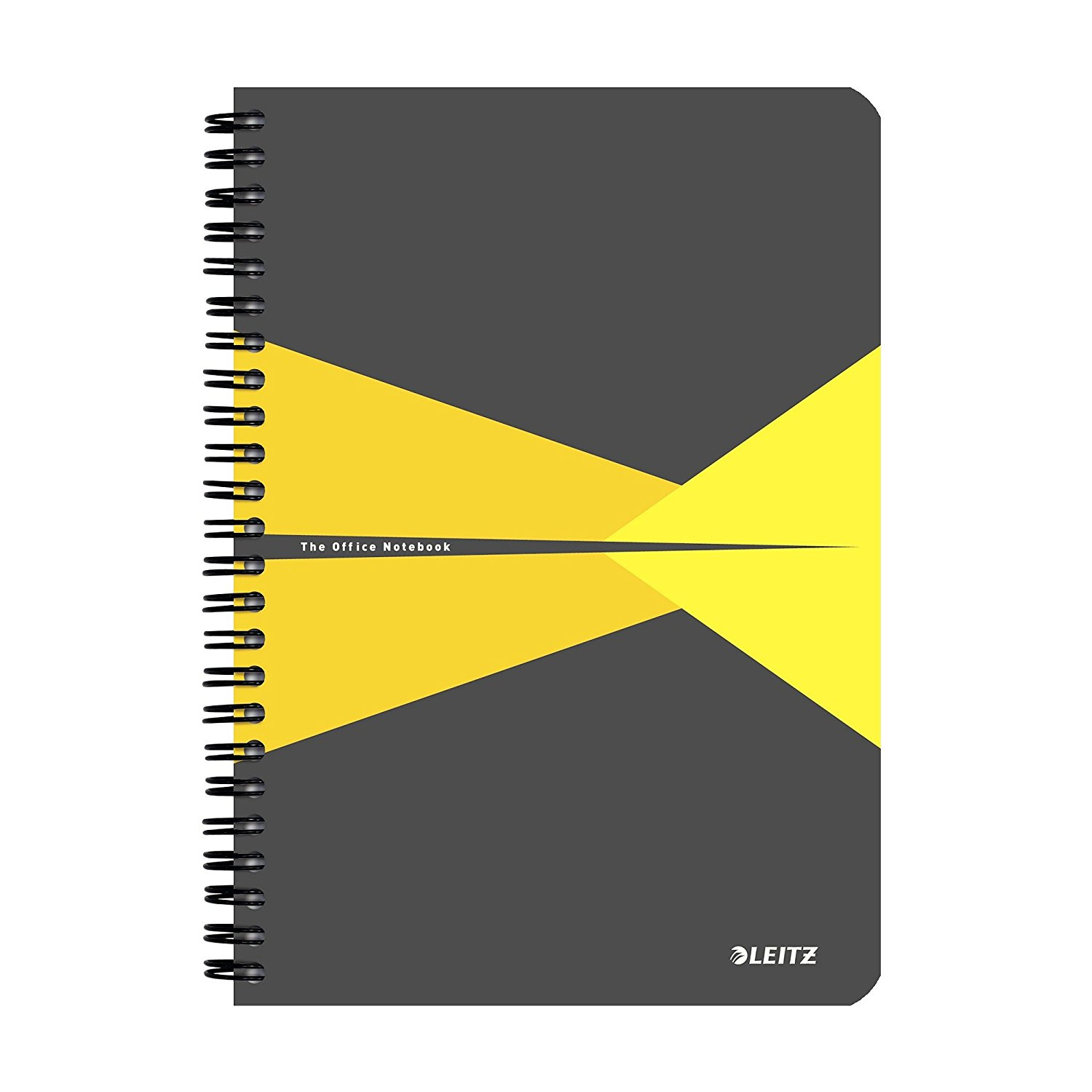 Leitz Office 90 lapos A5 vonalas spirálfüzet - Szürke -sárga (44590015)