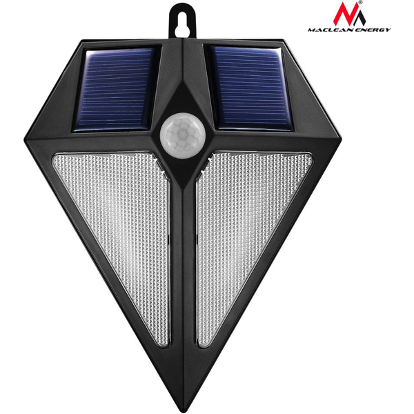 Maclean LED Lámpa, Napelemes, Falra Szerelhető, Mozgásérzékelővel, 6 LED, 2x Napelemes, MCE168