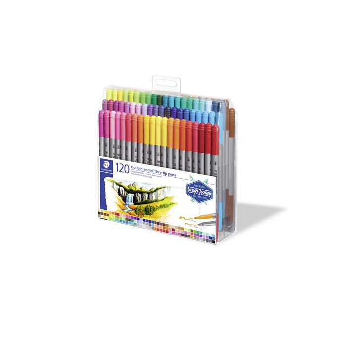 Staedtler Design Journey kétvégű 0,8/3 mm Rostirón készlet - 120 különböző szín (3200 TB120)