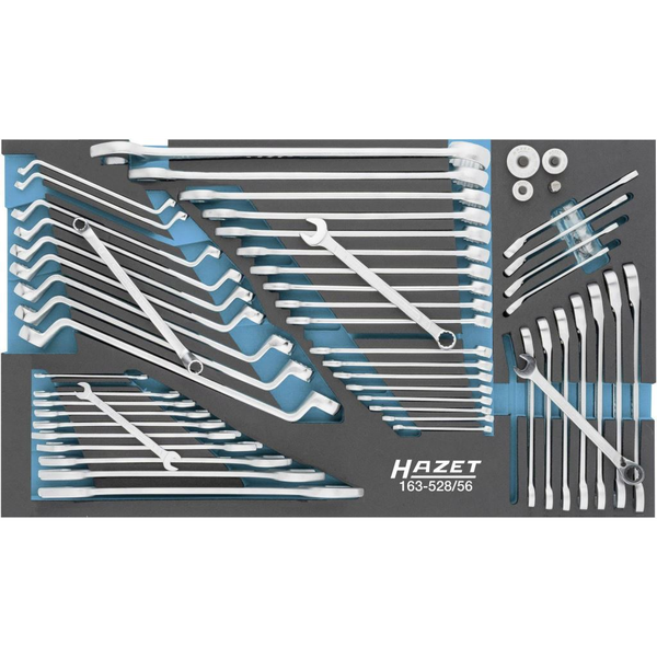 Hazet 163-528/56 Juego De Llaves ∙ Perfil De Hexágono Exterior, Perfil De Tracción Hexagonal Doble Exterior ∙ 6 X 7 – 34 X 36 ∙ Número De Herramientas: 56
