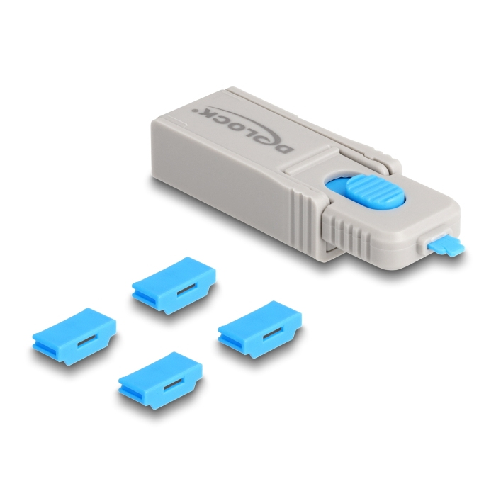 Delock HDMI port blokkoló szett HDMI anya portokhoz 4 db. + lezáró eszköz (20924) (20924)