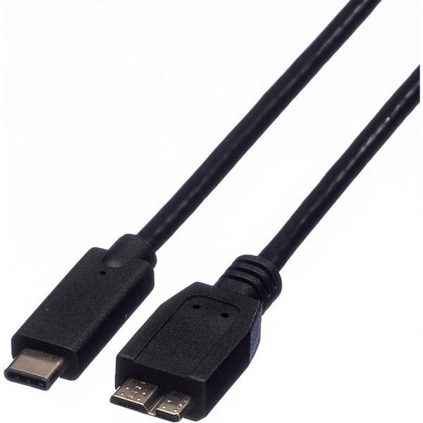 ROLINE USB 3.2 Gen 1 Kabel C-Micro B ST/ST schwarz 1m