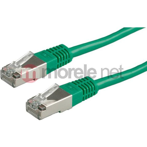Value 21.99.1383 RJ45 Hálózati kábel, patchkábel CAT 6 S/FTP 10.00 m Zöld Kettős árnyékolás 1 db