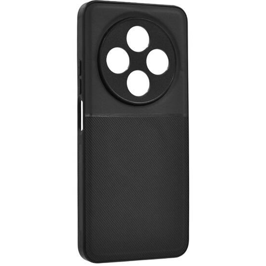 Gigapack Xiaomi Redmi 14C 4G mágneses, bőr hatású, csíkos mintás tok fekete (GP-163309)