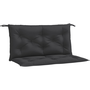 2 db fekete oxford szövet kerti padpárna 100 x 50 x 7 cm