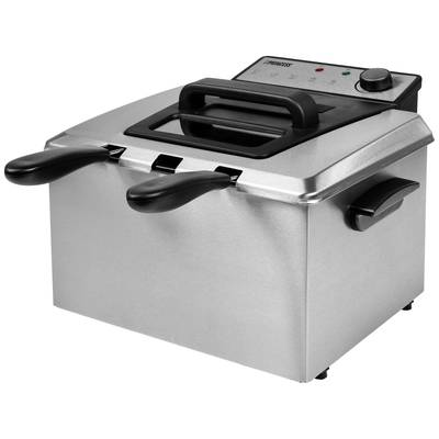 Princess 185000 Dvojitý 5 L Samostatný 3270 W fritéza Čierna, Nerezová oceľ