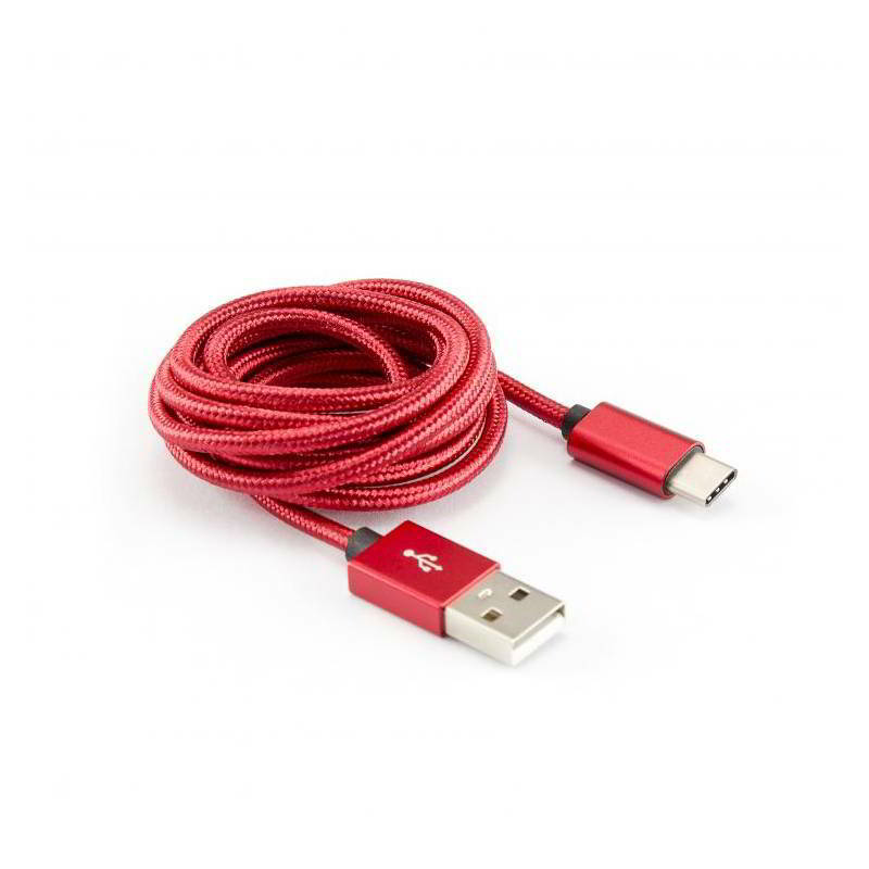 SBOX USB-TYPEC-15R USB-A apa - USB-C apa Kábel - Piros (1m) (USB-TYPEC-15R)
