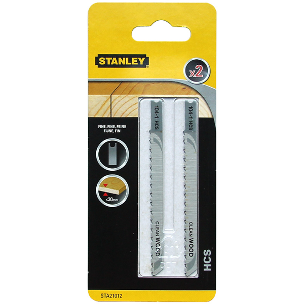  Stanley Brzeszczoty do wyrzynarki U 2szt. do drewna PVC STA21012