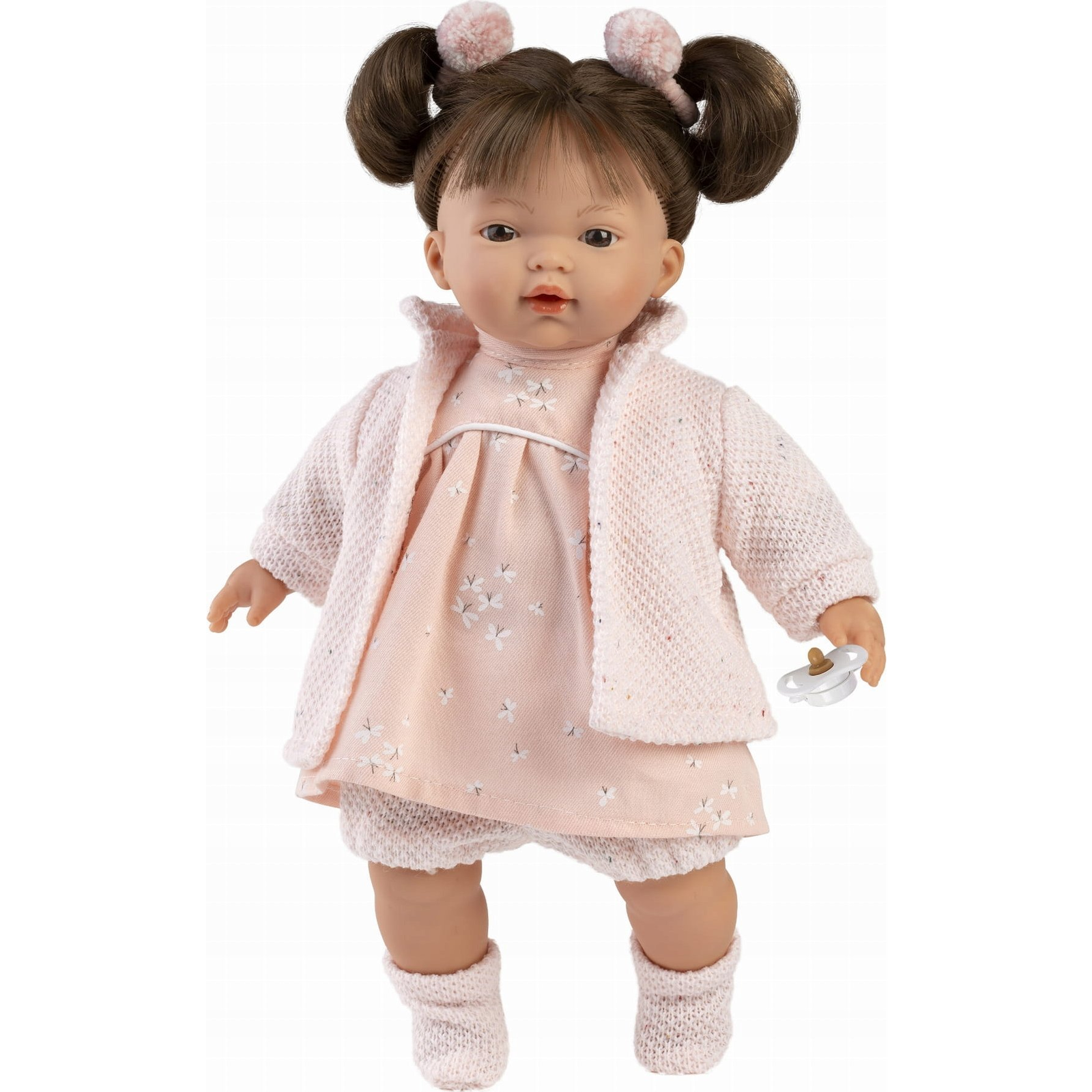 Llorens: Vera 33cm-es baba hanggal rózsaszín ruhában (GXP-919757)