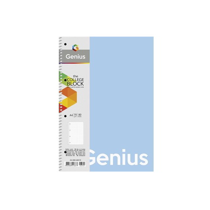 Shkolyaryk Genius Pastel 80lapos A4 vonalas spirálfüzet többfajta (A4-080-6801L)