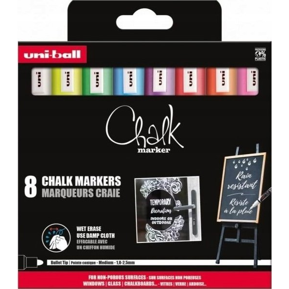 Uni PWE-5M 8 db-os folyékony kréta készlet (401580)