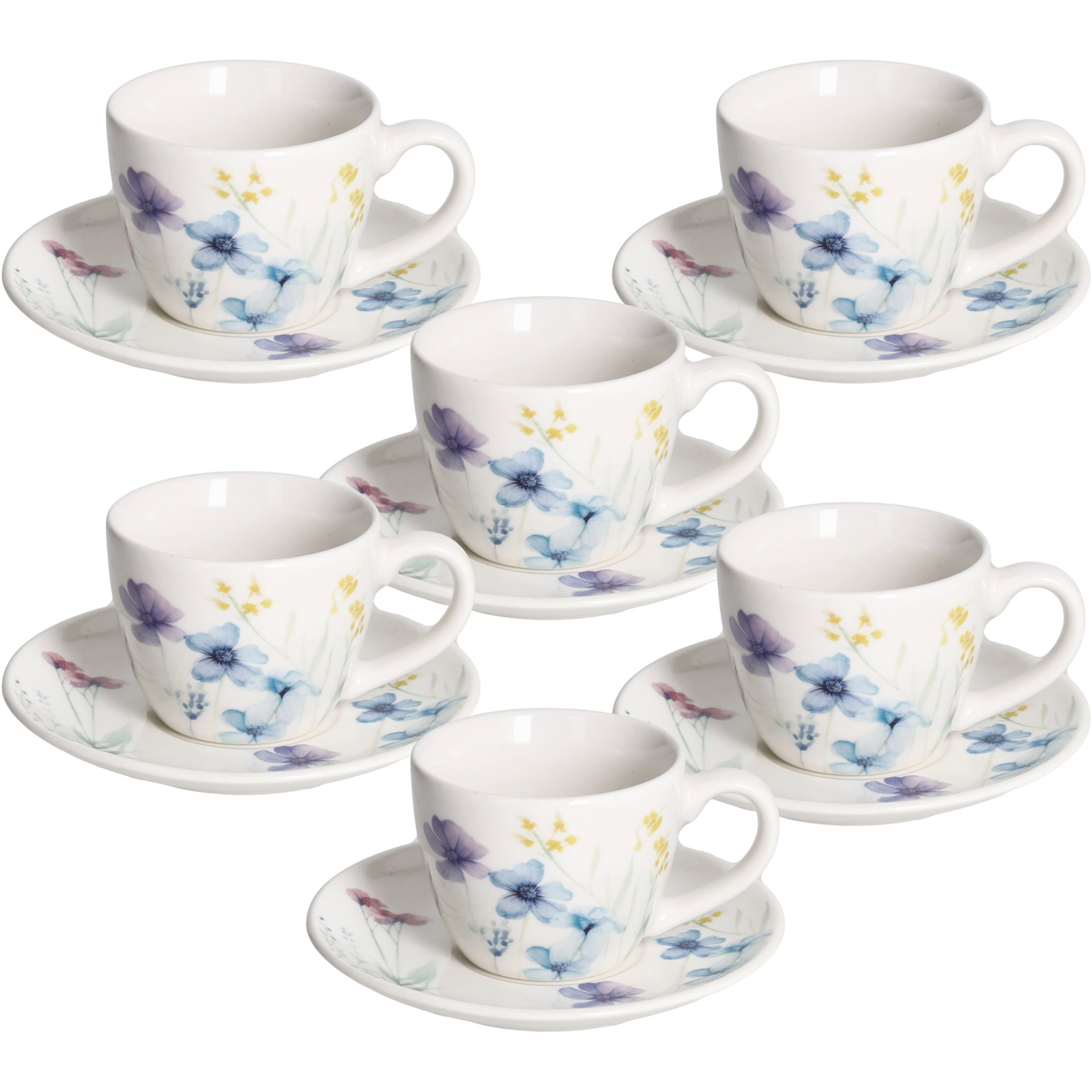 Tognana FLORENNE 80 ml, kávéscsésze és csészealj szett, 6 darab, többszínű (IR685016139)