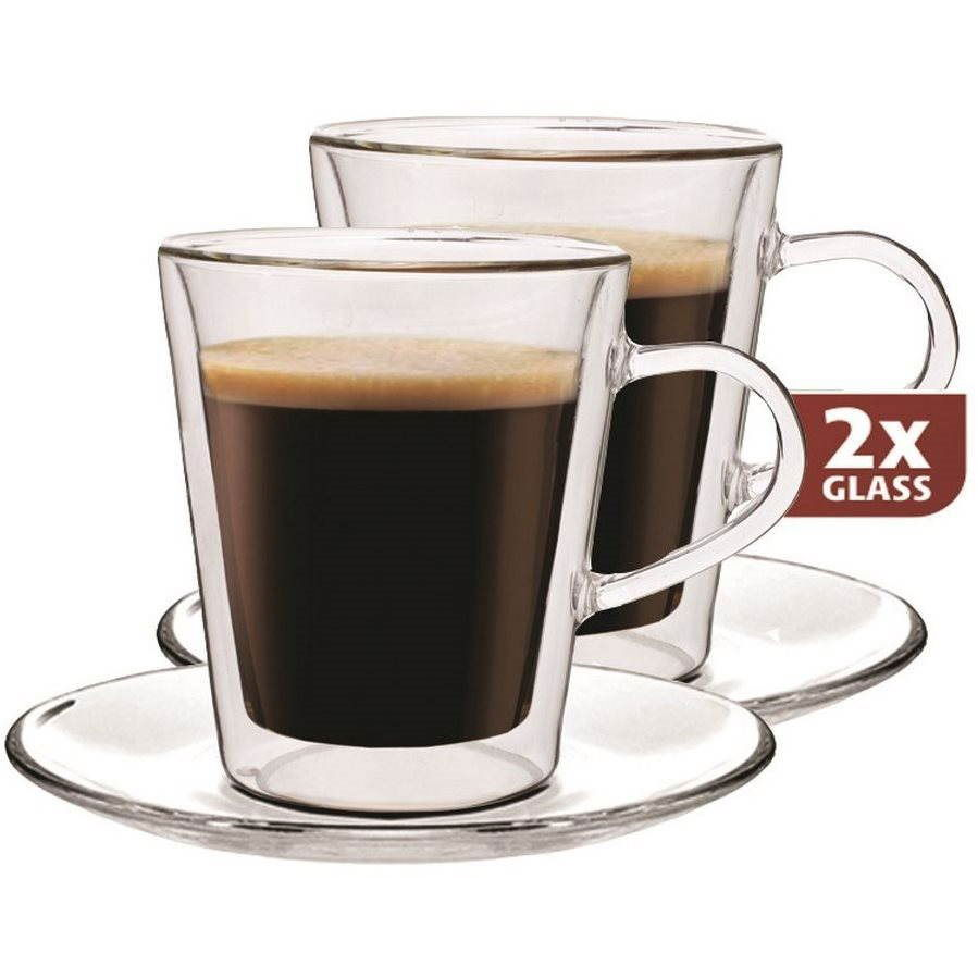 Maxxo Thermal poharak DF909 csészealjjal 2db 220ml (8595235801987)
