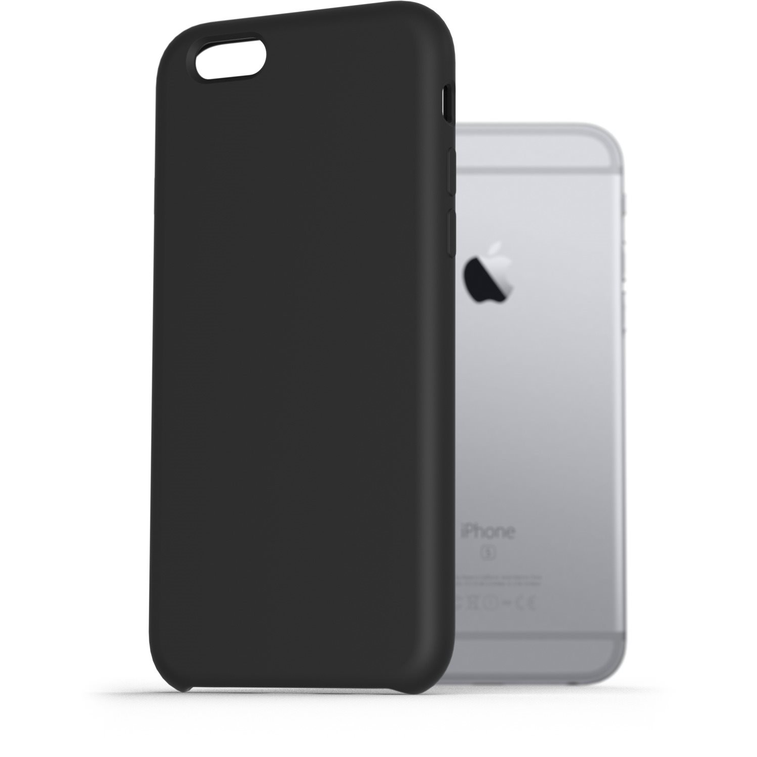 AlzaGuard Premium Liquid Silicone Case iPhone 6 / 6s fekete tok (AGD-PCS0001B)