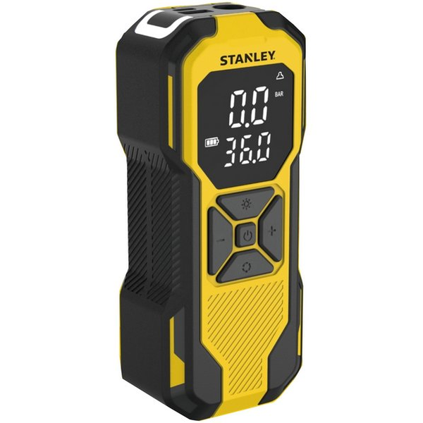 STANLEY SXIF0101 Akkus kompresszor 10 bar Automatikus kikapcsolás, Digitális kijelző, 1 db akkuval, Powerbank funkcióval