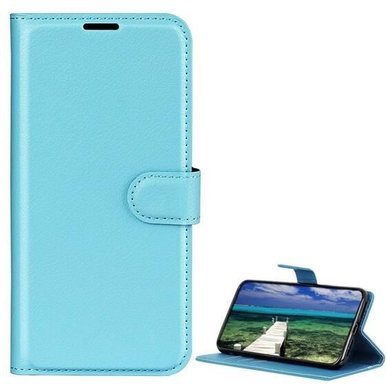 Gigapack Motorola Moto G35 bőr hatású prémium fliptok mentakék (GP-163975)