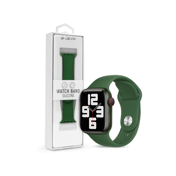 Apple Watch силиконова спортна каишка - Devia Silicone Deluxe Series Sport Watch Band - 42/44/45/49 мм - зелен (ST364525)