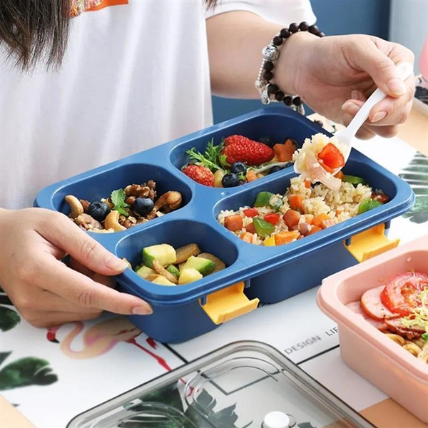 Prenosna lunch box posoda za hrano 1200ML modra
