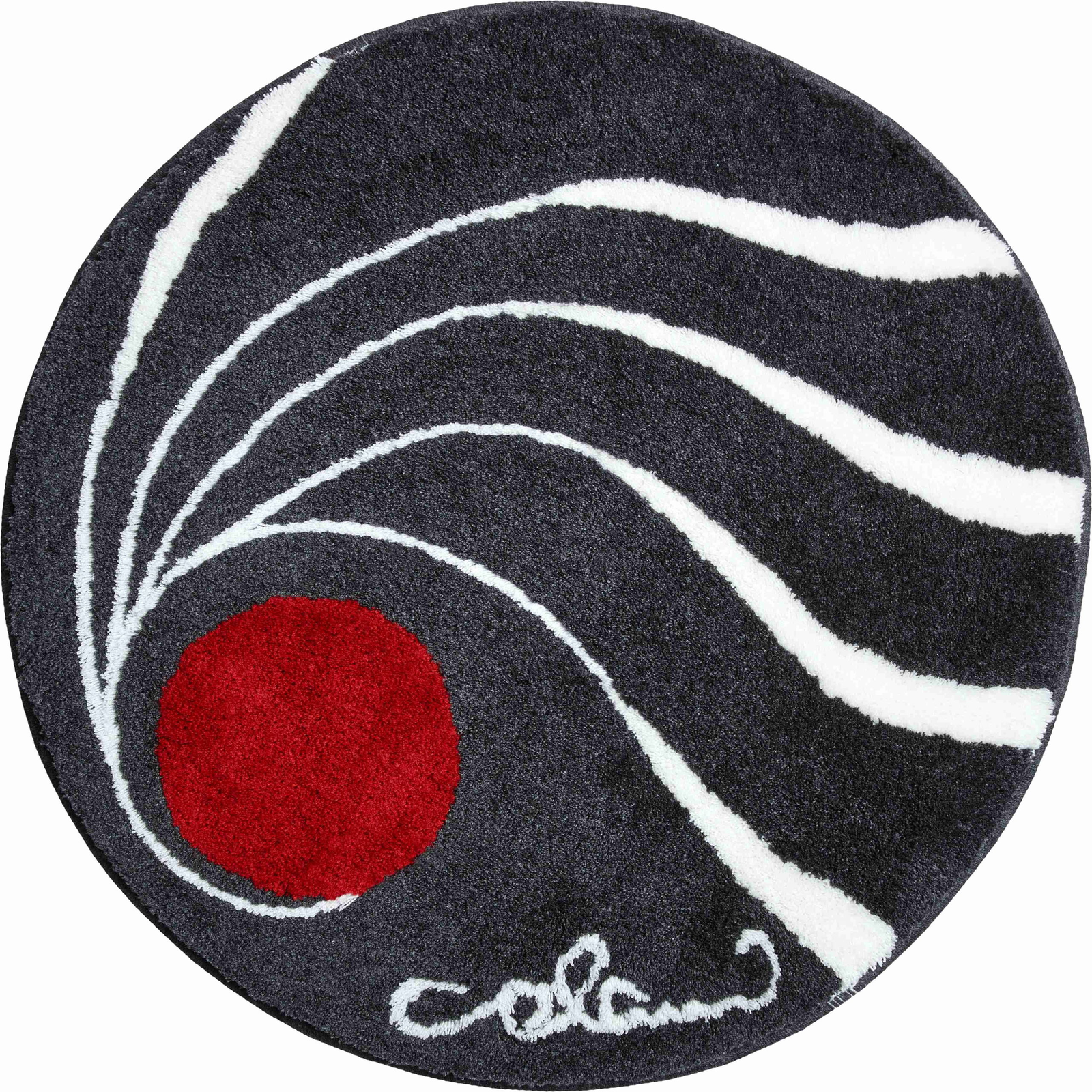 GRUND Colani 18 Fürdőszobai szőnyeg, kerek, 80 cm, antracit (B2162-434068)