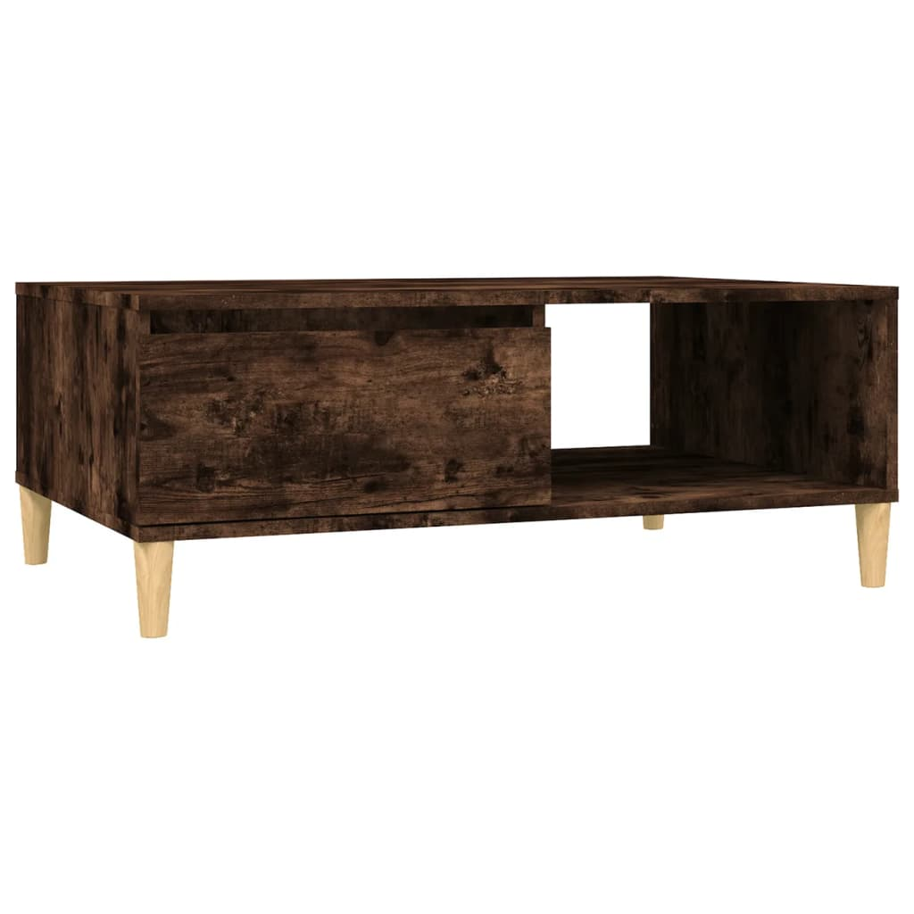 füstös tölgyszínű forgácslap dohányzóasztal 90 x 60 x 35 cm (813170)
