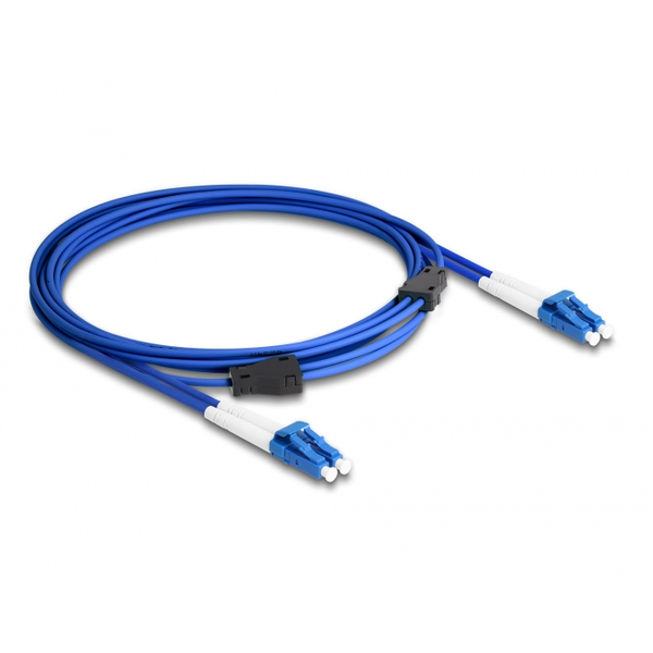 Delock Optikai kábel fém megerősítéssel LC Duplex - LC Duplex szimpla OS2 1 m (87919)