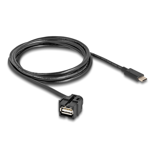 Keystone modul USB 2.0 A samice na USB Type-C samec 250° Delock 88057