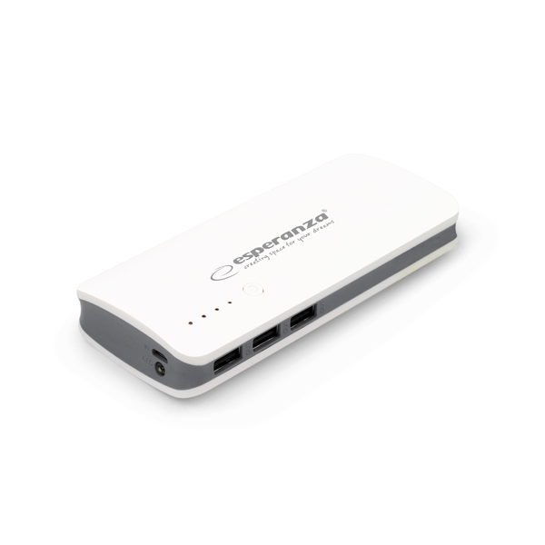 Baterie externă Esperanza Radium 8000 mAh alb/gri