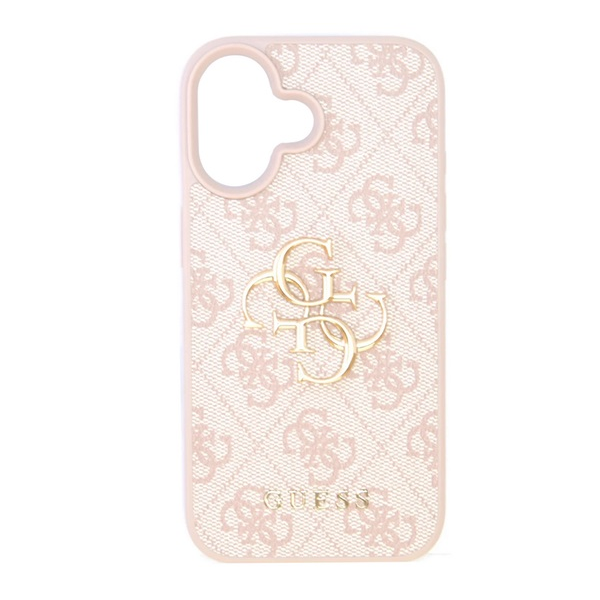 CG MOBILE GUESS 4G BIG LOGO szilikon telefonvédő (ütésállóság, bőr hatású hátlap) RÓZSASZÍN Apple iPhone 16 (GUHCP16S4GMGPI)