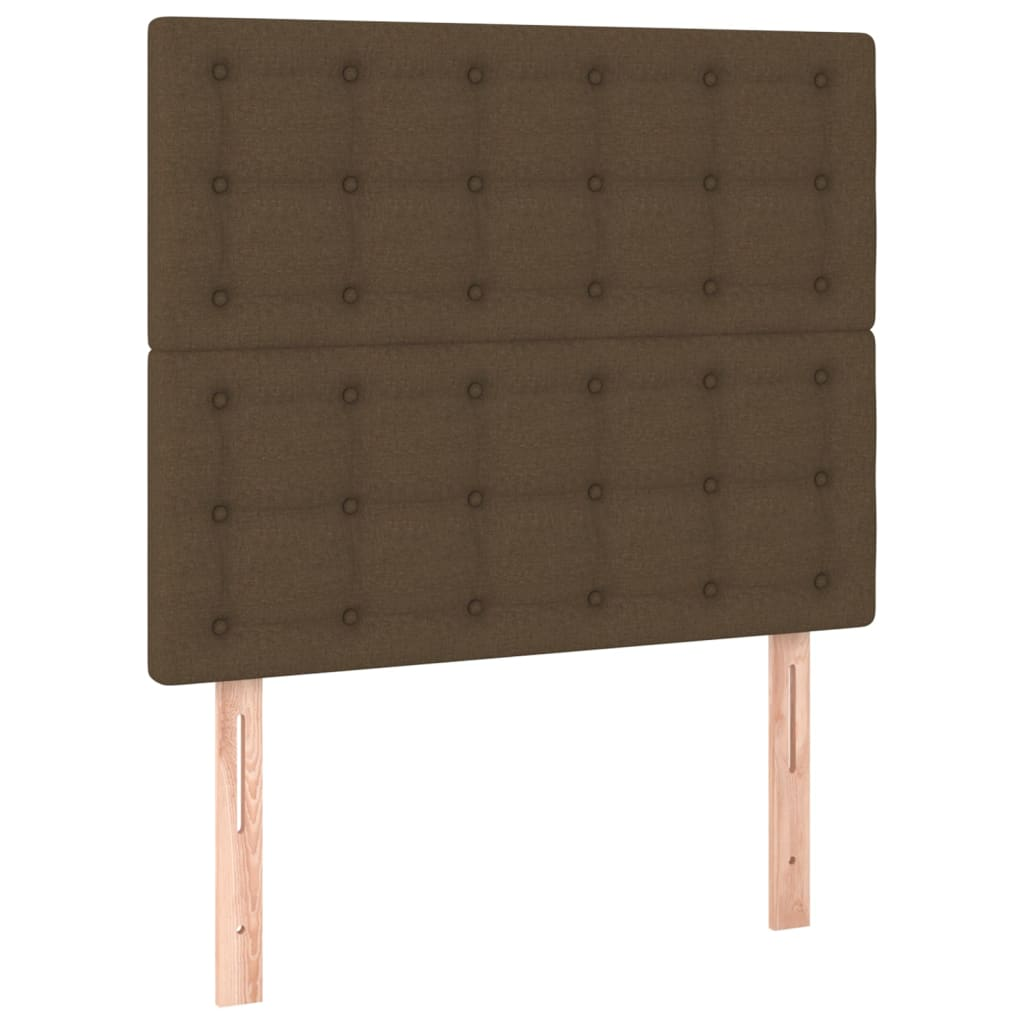 2 db sötétbarna szövet fejtámla 100x5x78/88 cm (3116759)