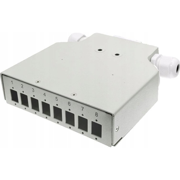  Alantec Przełącznica światłowodowa na szynę DIN 8xSC simplex / 8xLC duplex z płytą czołową ALANTEC