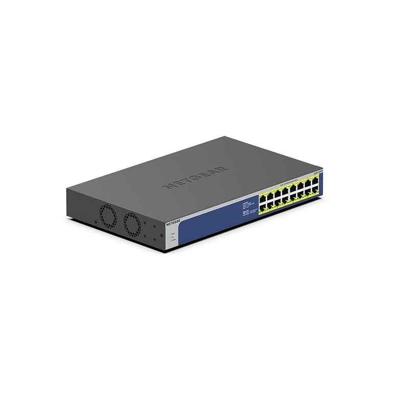 NETGEAR GS516PP Nespravované Gigabit Ethernet (10/100/1000) Podpora napájania cez Ethernet (PoE) Modrá, Šedá (GS516PP-100EUS)