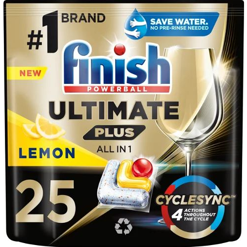 Finish Ultimate Plus All in 1 Lemon mosogatógép tabletta 25db (5908252011308)