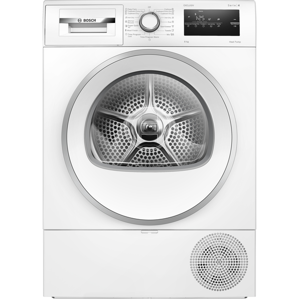 Bosch WTH85293BY Hőszivattyús Szárítógép 8kg 216kWh - Fehér