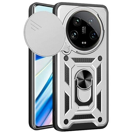 Gigapack Defender Xiaomi 14 Ultra kameravédős tok ezüstszínű-fekete (GP-157530)