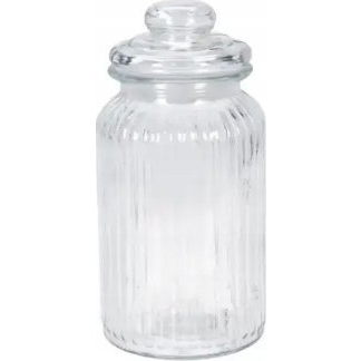 Prążkowany słoik ze szczelną pokrywką, 1000 ml